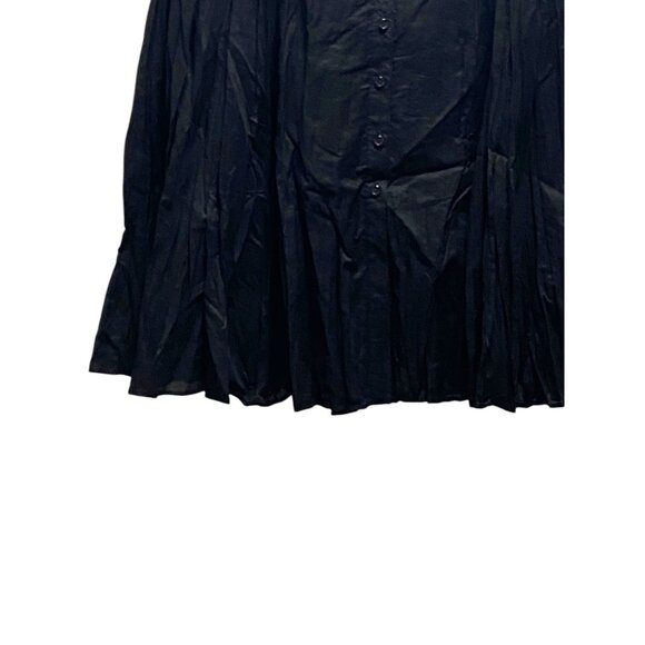 INC International Concepts Y2K Button Down Maxi Skirt Black Size 6 NWT Witchy - Picture 5 of 13